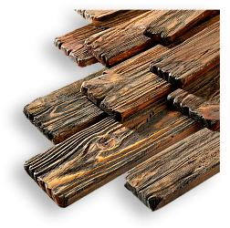 Массивная доска с эффектом поврежденного дерева